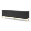 Mesa Tv Ravennac 200x42x58 Negro & Dorado