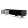 Mesa Tv Ravennab 200x42x58 Negro & Dorado