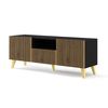 Mesa Tv Ravennap 2d1s 150x42x56 Negro & Crema & Dorado