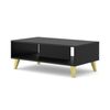 Mesa Baja Ravenna Pc 90x60x43 Negro & Dorado