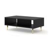 Mesa De Centro Ravennab 90x60x43 Negro & Dorado