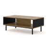 Mesa De Centro Ravennab 90x60x45 Crema & Negro