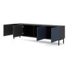 Mesa Tv Ravennaf 200x42x58 Negro & Azul Rey