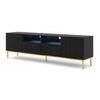 Mesa De Tv Ravenna Cck Rtv200 2d2 200x42x58 Negro & Dorado