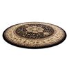 Alfombra Royal Adr Circulo Modelo 521 Negro  Circulo 150 Cm