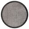 Alfombra De Cuerda Sisal Floorlux Circulo 20401 Marco Plateado/negro Circulo 120 Cm