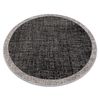 Alfombra De Cuerda Sisal Floorlux Circulo 20401 Marco Negro/plateado Circulo 160 Cm