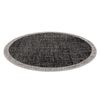 Alfombra De Cuerda Sisal Floorlux Circulo 20401 Marco Negro/plateado Circulo 160 Cm