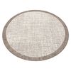 Alfombra De Cuerda Sisal Floorlux Circulo 20401 Marco Champán / Gris  Circulo 160 Cm