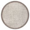 Alfombra De Cuerda Sisal Floorlux Circulo 20401 Marco Champán / Gris  Circulo 160 Cm