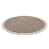 Alfombra De Cuerda Sisal Floorlux Circulo 20401 Marco Gris Pardo / Cha Circulo 160 Cm