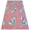 Alfombra Infantil Unicorn Unicornio Rosa 150x200 Cm