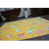 Alfombra Infantil Owls Búhos Buhitos Amarillo  100x150 Cm