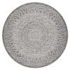 Alfombra De Cuerda Sisal Loft 21207 Rosetón Circulo Boho Marfil/plate Circulo 160 Cm