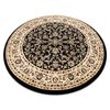 Alfombra Royal Adr Circulo Modelo 1745 Negro  Circulo 150 Cm