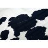 Alfombra Cuero De Vaca Artificial, Vaca G5069-1 Blanco Cuero Negro 180x220 Cm
