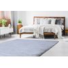 Alfombra De Lavado Moderna Lapin Shaggy Antideslizante Gris / Marfil 180x270 Cm