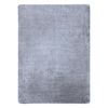 Alfombra De Lavado Moderna Lapin Shaggy Antideslizante Gris / Marfil 80x150 Cm