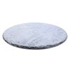 Alfombra De Lavado Moderna Lapin Círculo, Shaggy Antideslizante Gris  Circulo 100 Cm