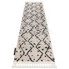 Alfombra, Corredor Berber Tetuan B751 Zigzag Crema Para La Cocina, Ent 60x250 Cm