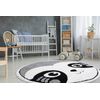 Alfombra Infantil Moderna Joy Circulo Panda Para Niños - Estructura D Circulo 120 Cm