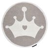 Alfombra Infantil Moderna Joy Circulo Crown, Corona Para Niños - Estr Circulo 140 Cm