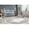 Alfombra Infantil Moderna Joy Circulo Crown, Corona Para Niños - Estr Circulo 140 Cm