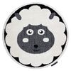 Alfombra Infantil Moderna Joy Circulo Sheep, Oveja Para Niños - Estru Circulo 140 Cm