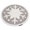 Alfombra Infantil Moderna Joy Circulo Snowflake, Copo De Nieve Para Ni Circulo 140 Cm