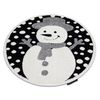 Alfombra Infantil Moderna Joy Circulo Snowman Monigote De Nieve, Para  Circulo 140 Cm