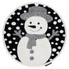 Alfombra Infantil Moderna Joy Circulo Snowman Monigote De Nieve, Para  Circulo 140 Cm