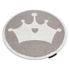 Alfombra Infantil Moderna Joy Circulo Crown, Corona Para Niños - Estr Circulo 160 Cm