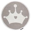 Alfombra Infantil Moderna Joy Circulo Crown, Corona Para Niños - Estr Circulo 160 Cm