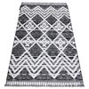 Alfombra Maroc P642 Diamantes, Zigzag Gris / Blanco Franjas Bereber Ma 180x270 Cm