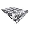 Alfombra Maroc P642 Diamantes, Zigzag Gris / Blanco Franjas Bereber Ma 180x270 Cm