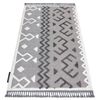 Alfombra Maroc P659 Azteca Étnico Gris Franjas Bereber Marroquí Shag 180x270 Cm