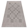 Alfombra De Cuerda Sisal Floorlux 20079 Cuadrícula Plateado / Negro 140x200 Cm