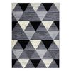 Alfombra Bcf Base 3986 Geometric Triangulos Geométrico Gris / Negro 185x270 Cm