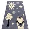 Alfombra Bcf Flash Smile 3992 - Sol Gris 140x190 Cm