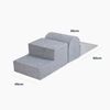 Parque Infantil Escalada Gomaespuma Gris Claro 3 Elementos Con Piscina De Bolas 90x30cm Blanco/gris/turquesa Meowbaby