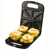 Sandwichera, 4 Sandwiches, Placas Antiadherentes, Tostado Perfecto, Acero Inoxidable, Compacta Negro 2000w Adler Ad3055