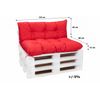 Set Cojines Para Palets, Asiento 120x80 - Respaldo120x40 Rojo