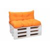 Set Cojines Para Palet, Asiento 120x80 - Respaldo120x40 Naranja