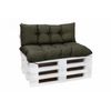 Set Cojines Para Palets, Asiento 120x80 - Respaldo120x40 Verde