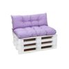 Set Cojines Para Palets, Asiento 120x80 - Respaldo120x40 Morado