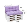 Set Cojines Para Palets, Asiento 120x80 - Respaldo120x40 Morado