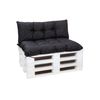 Set Cojines Para Palets, Asiento 120x80 - Respaldo120x40 Negro