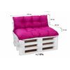 Set Cojines Para Palets, Asiento 120x80 - Respaldo120x40 Rosa