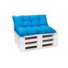 Set Cojines Para Palets, Asiento 120x60 - Respaldo120x40 Azul