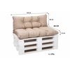 Set Cojines Para Palets, Asiento 120x60 - Respaldo120x40 Beige